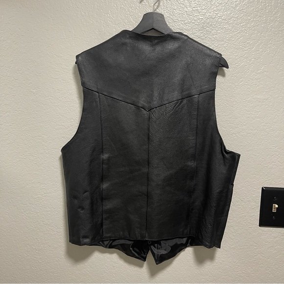 Vintage Vance Leathers Men’s Black Motorcycle Vest Size 44 - Picture 5 of 5